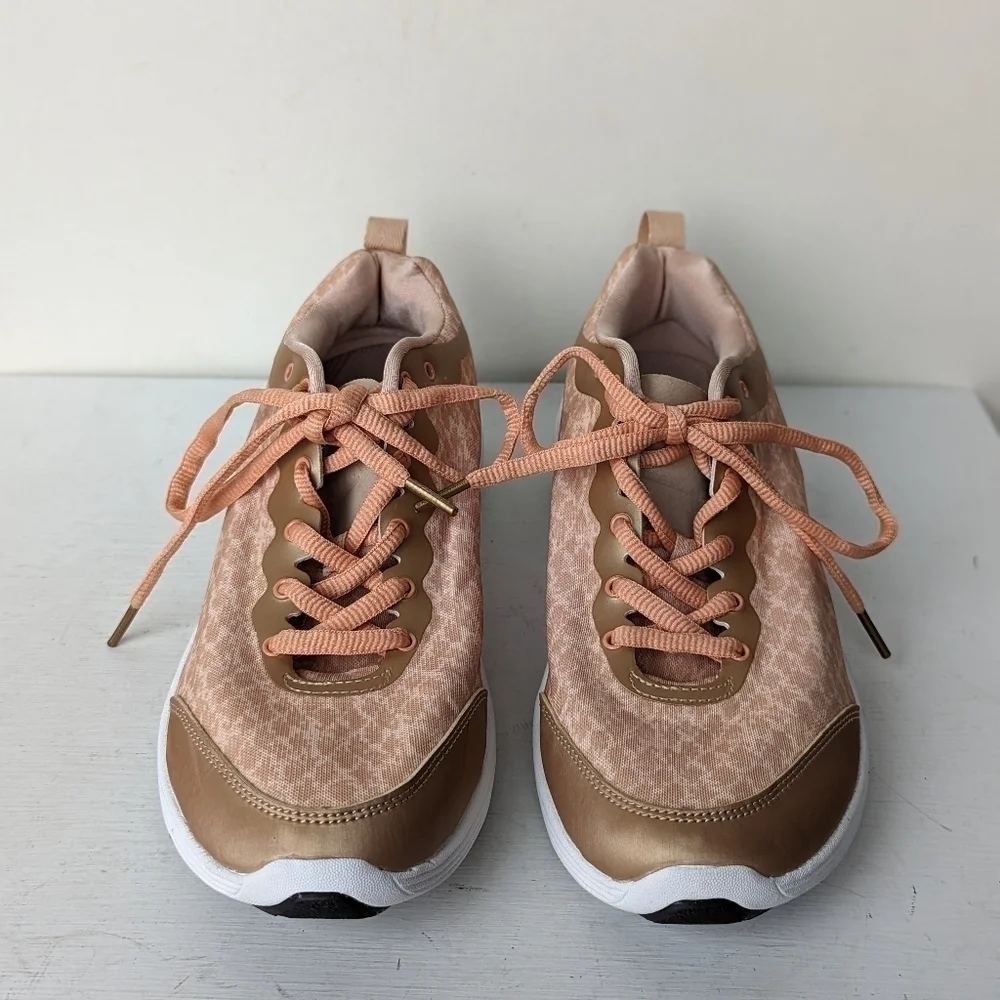 Vionic Agile Peach Python Print Orthotic Lace Up Running Sneakers 9 - Picture 2 of 7